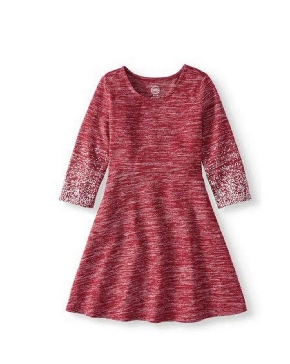 Wonder Nation Red Long Sleeve Dress Large 10-12